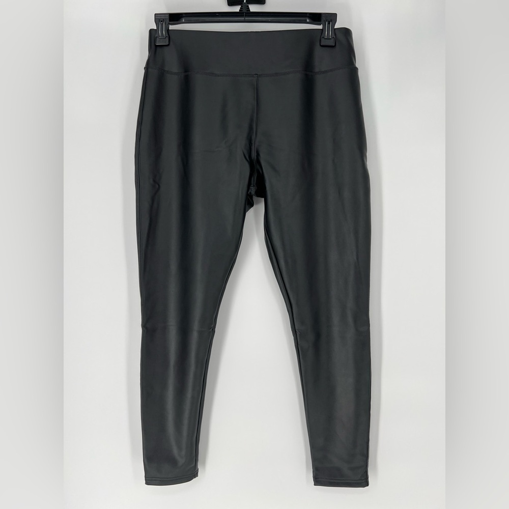 NORDSTROM RACK FAUX LEATHER VEGAN LEATHER BLACK‎ LEGGINGS